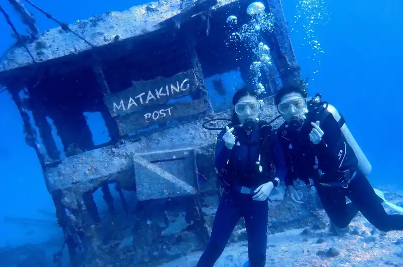 The unique underwater post office at Mataking Island with Dayang Resort near Semporna.